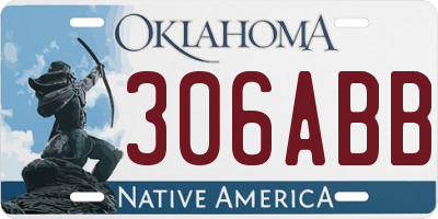 OK license plate 306ABB