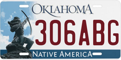 OK license plate 306ABG