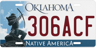 OK license plate 306ACF