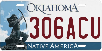 OK license plate 306ACU