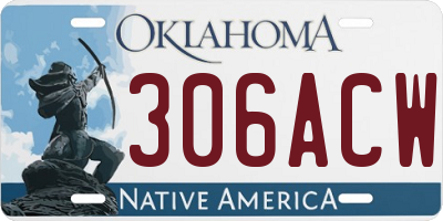 OK license plate 306ACW