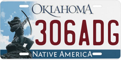 OK license plate 306ADG