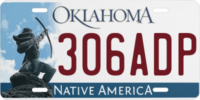 OK license plate 306ADP