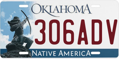 OK license plate 306ADV