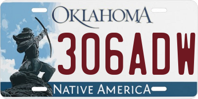 OK license plate 306ADW