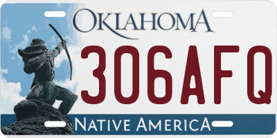 OK license plate 306AFQ