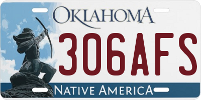 OK license plate 306AFS