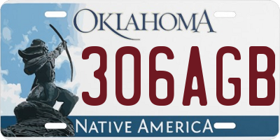 OK license plate 306AGB