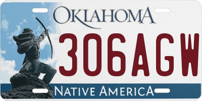 OK license plate 306AGW