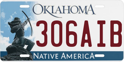 OK license plate 306AIB
