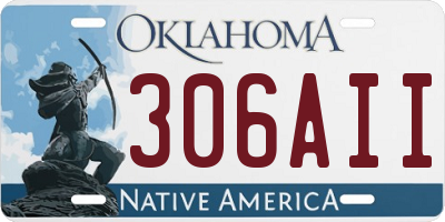 OK license plate 306AII
