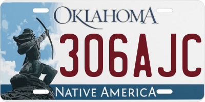 OK license plate 306AJC