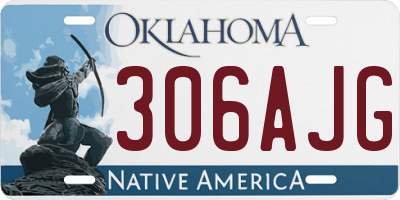 OK license plate 306AJG