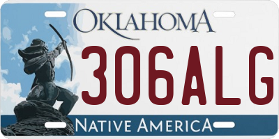 OK license plate 306ALG