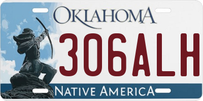 OK license plate 306ALH