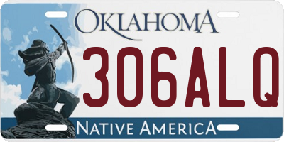 OK license plate 306ALQ