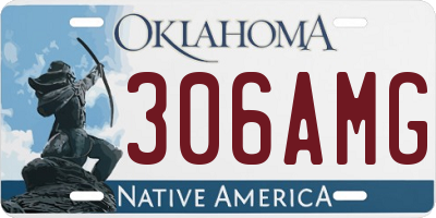 OK license plate 306AMG