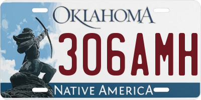 OK license plate 306AMH
