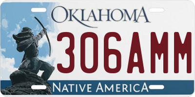 OK license plate 306AMM