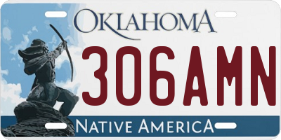 OK license plate 306AMN