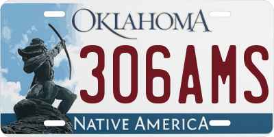 OK license plate 306AMS