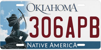OK license plate 306APB