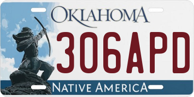 OK license plate 306APD