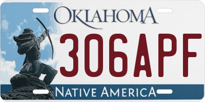 OK license plate 306APF