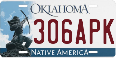OK license plate 306APK