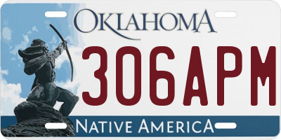 OK license plate 306APM