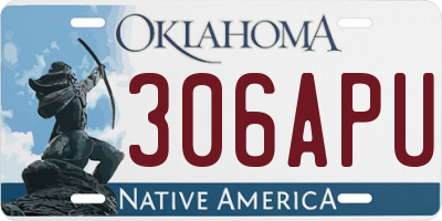 OK license plate 306APU