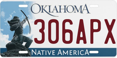 OK license plate 306APX
