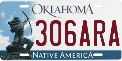 OK license plate 306ARA