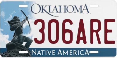 OK license plate 306ARE
