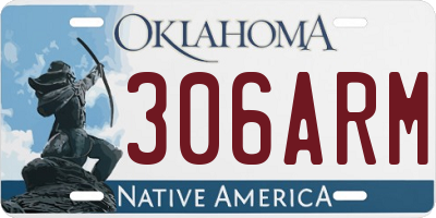 OK license plate 306ARM