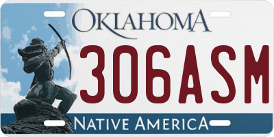 OK license plate 306ASM