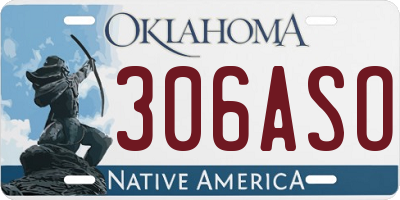 OK license plate 306ASO