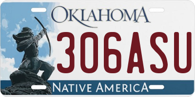 OK license plate 306ASU