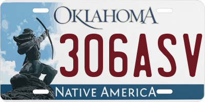 OK license plate 306ASV