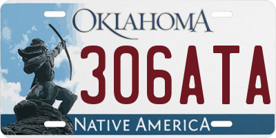 OK license plate 306ATA
