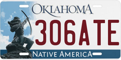 OK license plate 306ATE