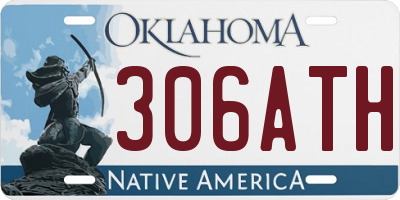 OK license plate 306ATH