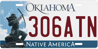 OK license plate 306ATN