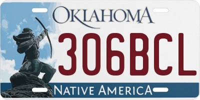 OK license plate 306BCL