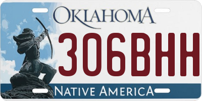 OK license plate 306BHH