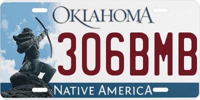 OK license plate 306BMB