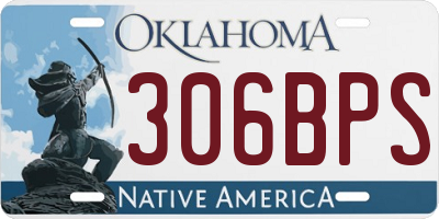 OK license plate 306BPS