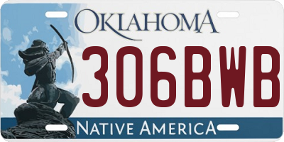 OK license plate 306BWB