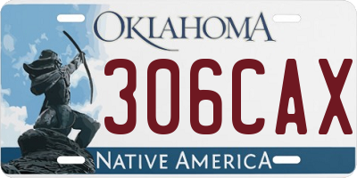 OK license plate 306CAX