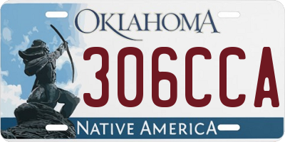 OK license plate 306CCA